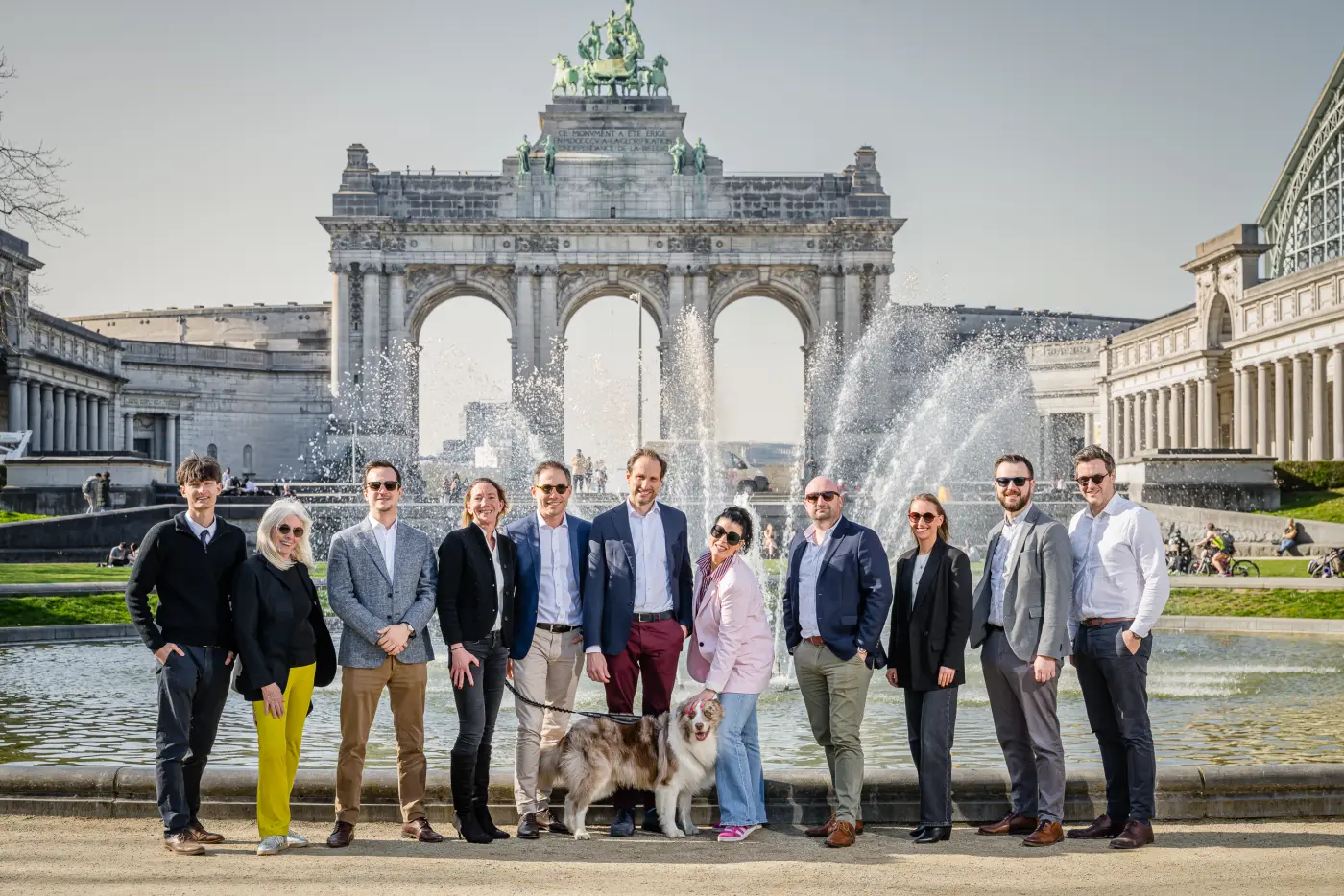 L’équipe Sorimo au parc du Cinquantenaire